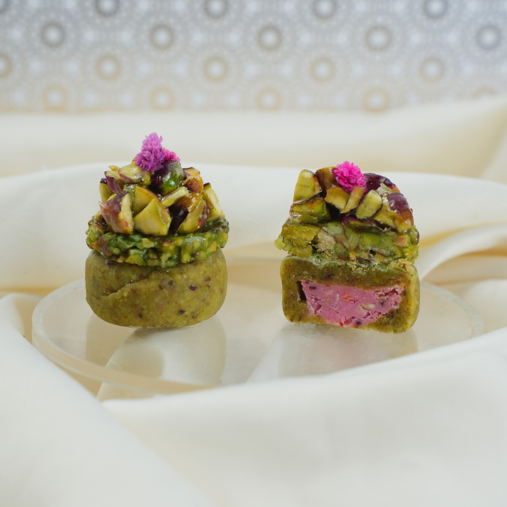 Rond Pistache Farcé Framboise